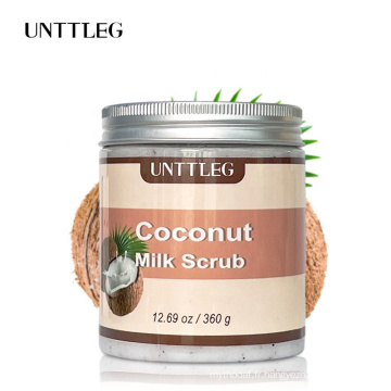 360 g de crème exfoliante pour le corps blanchissante au lait de coco et au curcuma